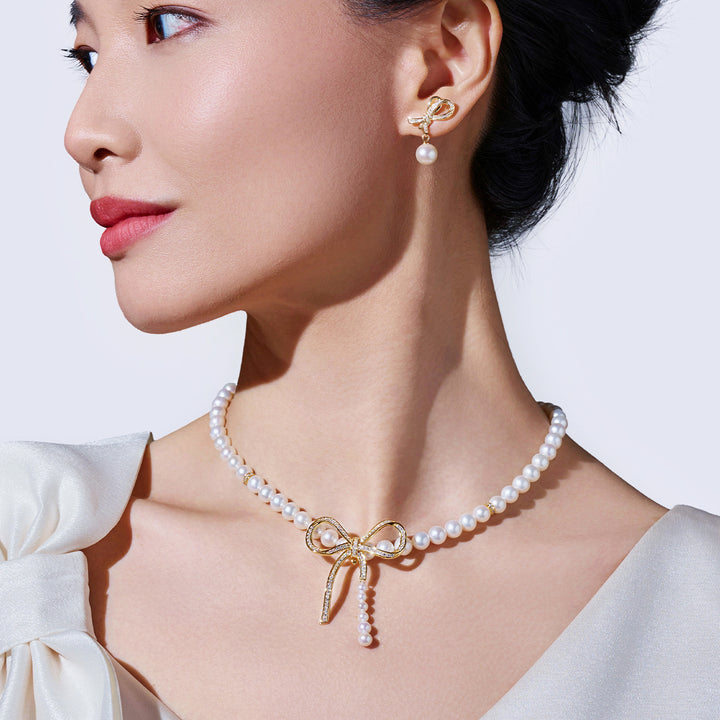 頂級淡水珍珠項鍊 WN00873 | RIBBON