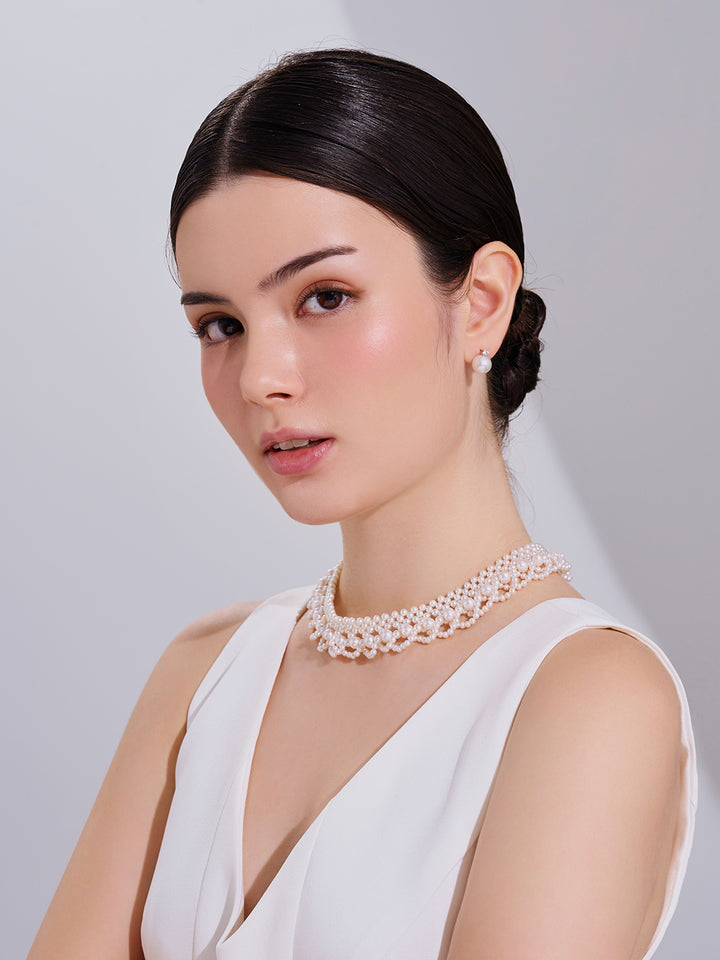 Collar de perlas de agua dulce Top Lustre WN00875 | TWEED