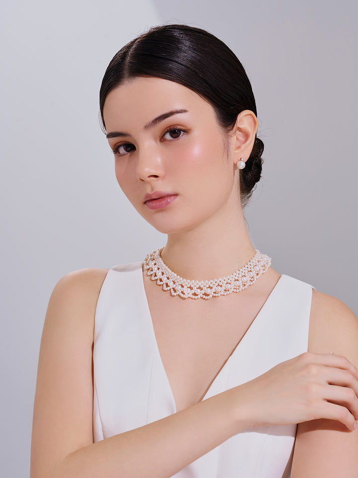 Collar de perlas de agua dulce Top Lustre WN00875 | TWEED