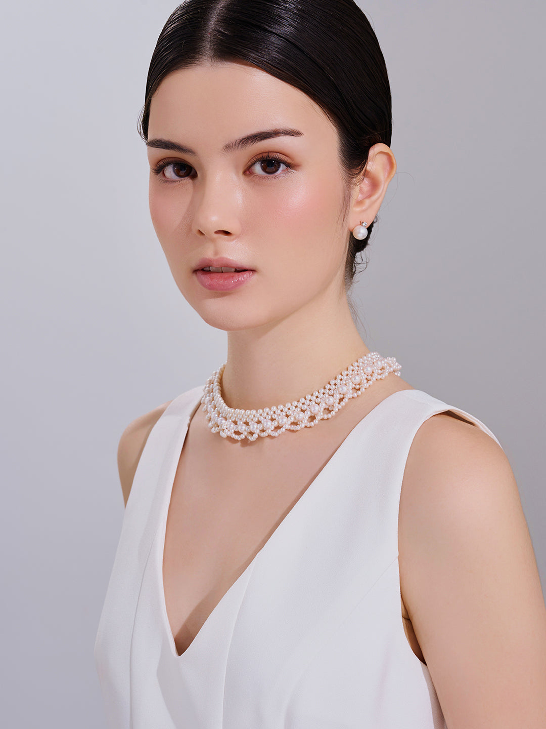 Collar de perlas de agua dulce Top Lustre WN00875 | TWEED