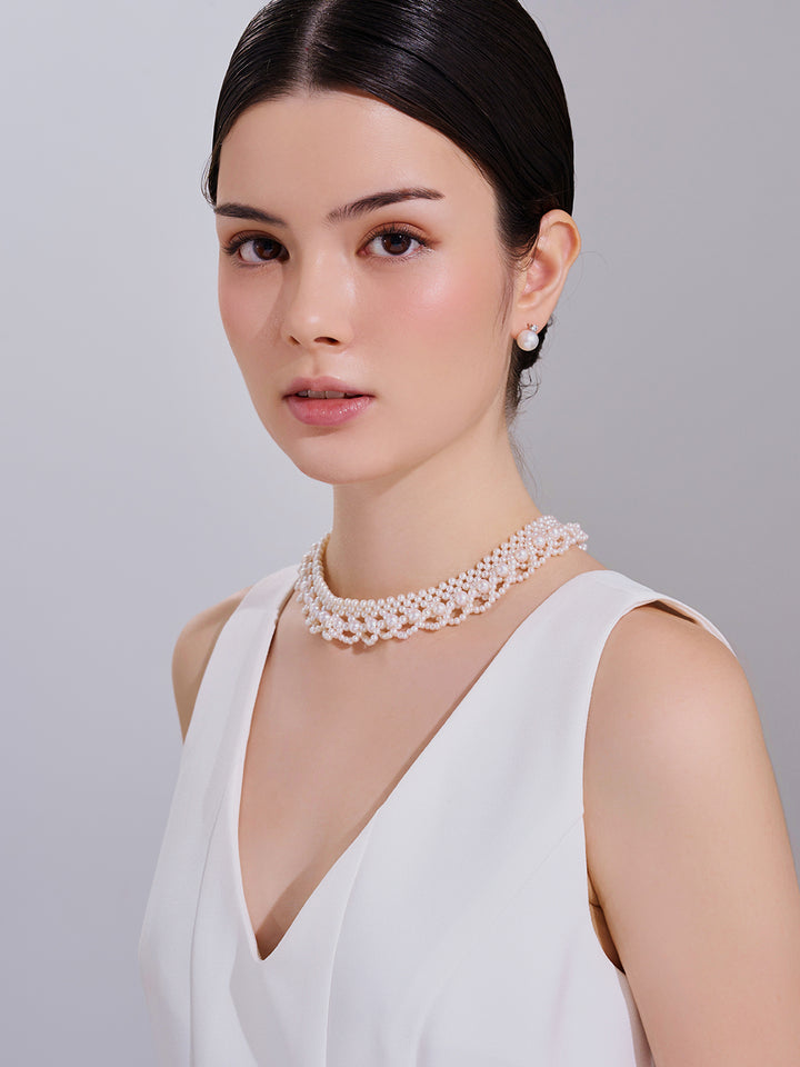 Collar de perlas de agua dulce Top Lustre WN00875 | TWEED