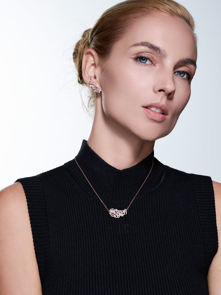 Collana di Perle d'Acqua Dolce di Prima Qualità WN00878 | FEATHER