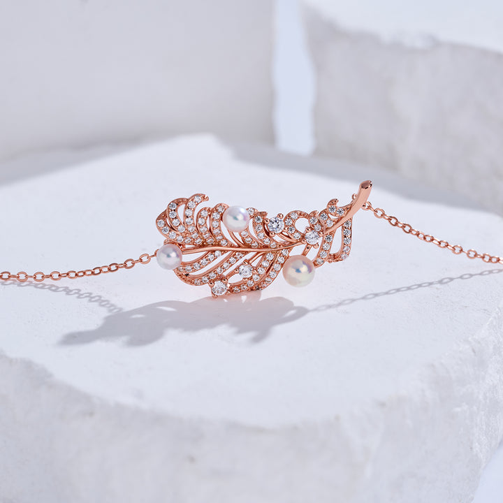 顶级淡水珍珠项链 WN00878 | 羽毛