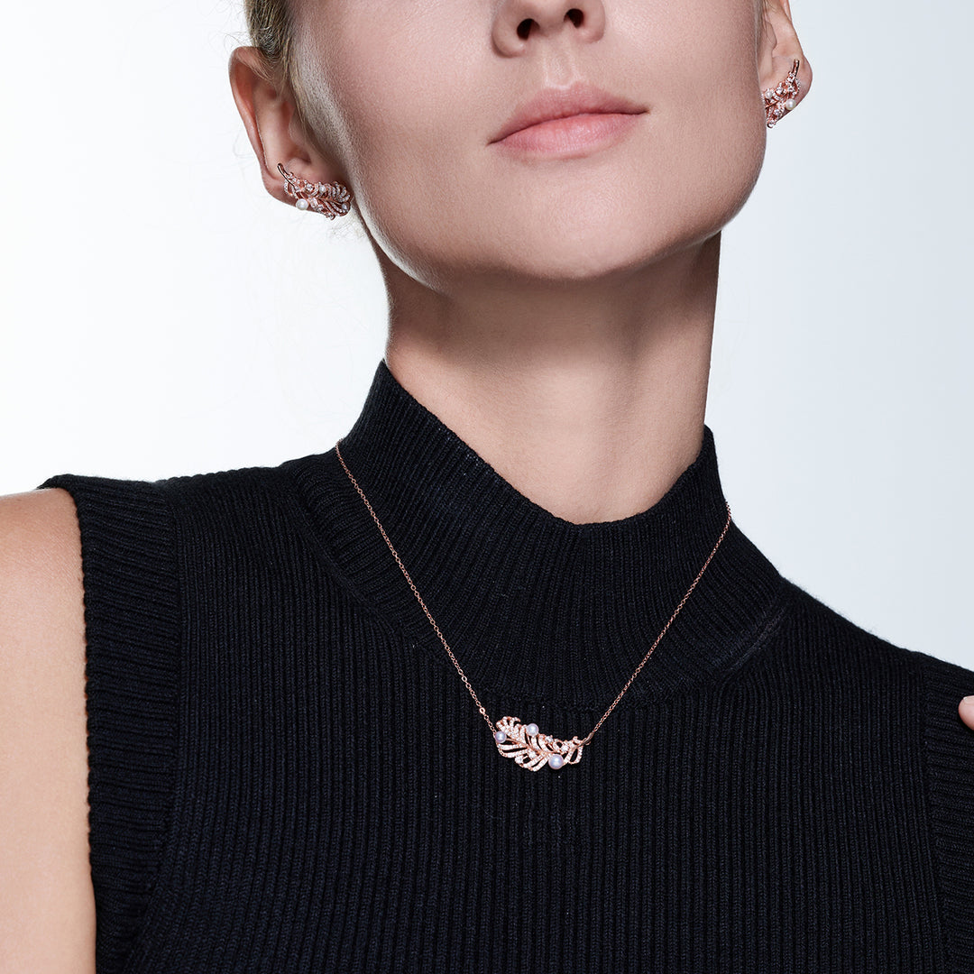 顶级淡水珍珠项链 WN00878 | 羽毛