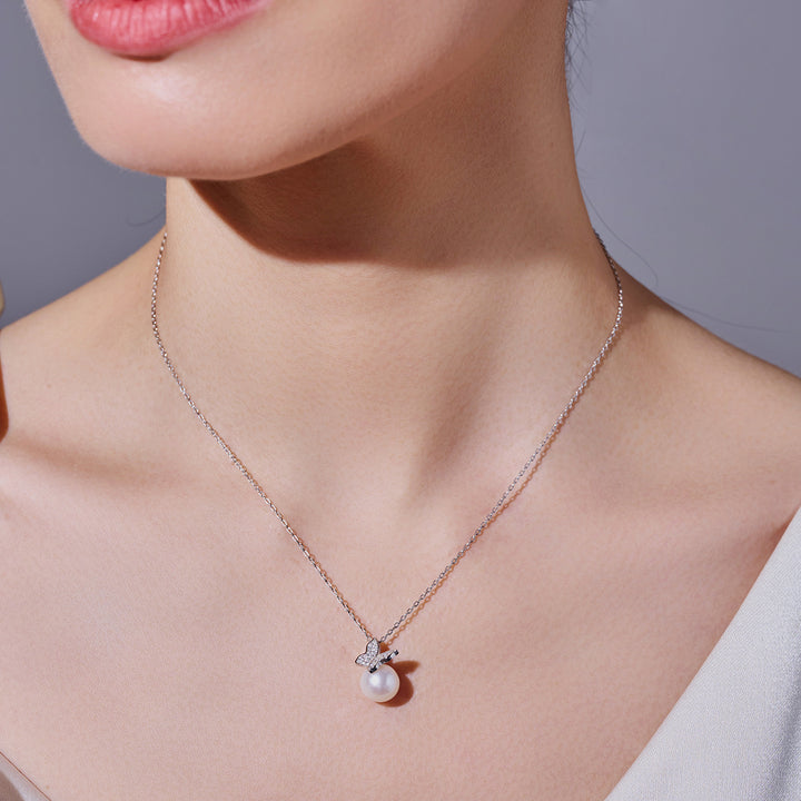 최고급 담수 진주 목걸이 WN00881 | 버터플라이