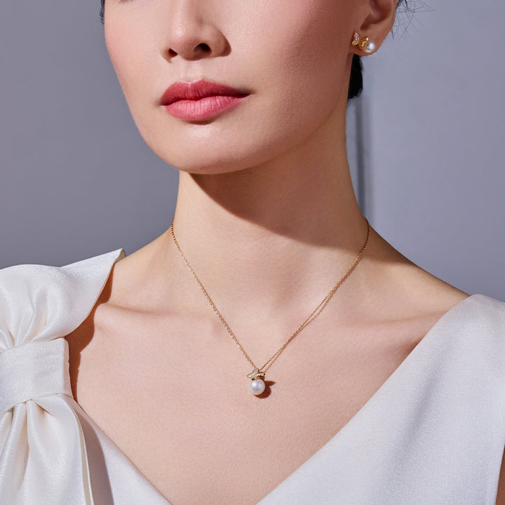 顶级淡水珍珠项链 WN00882 | BUTTERFLY