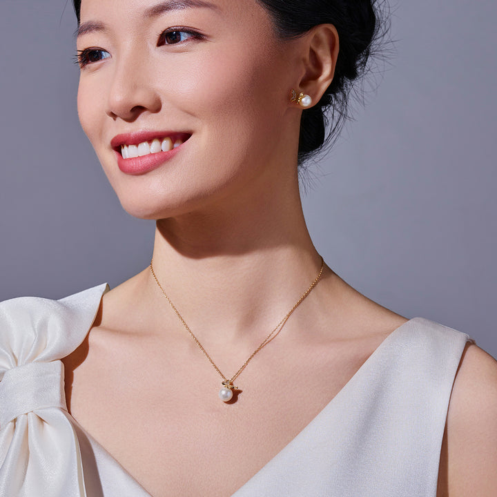 최고급 담수 진주 목걸이 WN00881 | 버터플라이