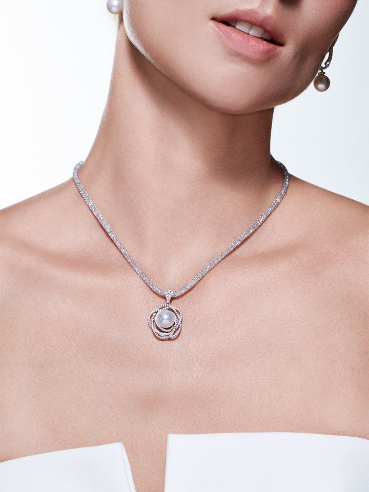 Top Lustre South Sea White Pearl Necklace WN00906