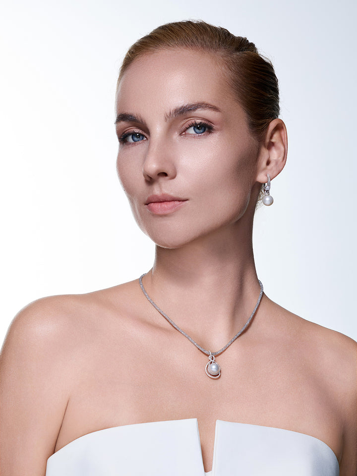 Top Lustre South Sea White Pearl Necklace WN00909