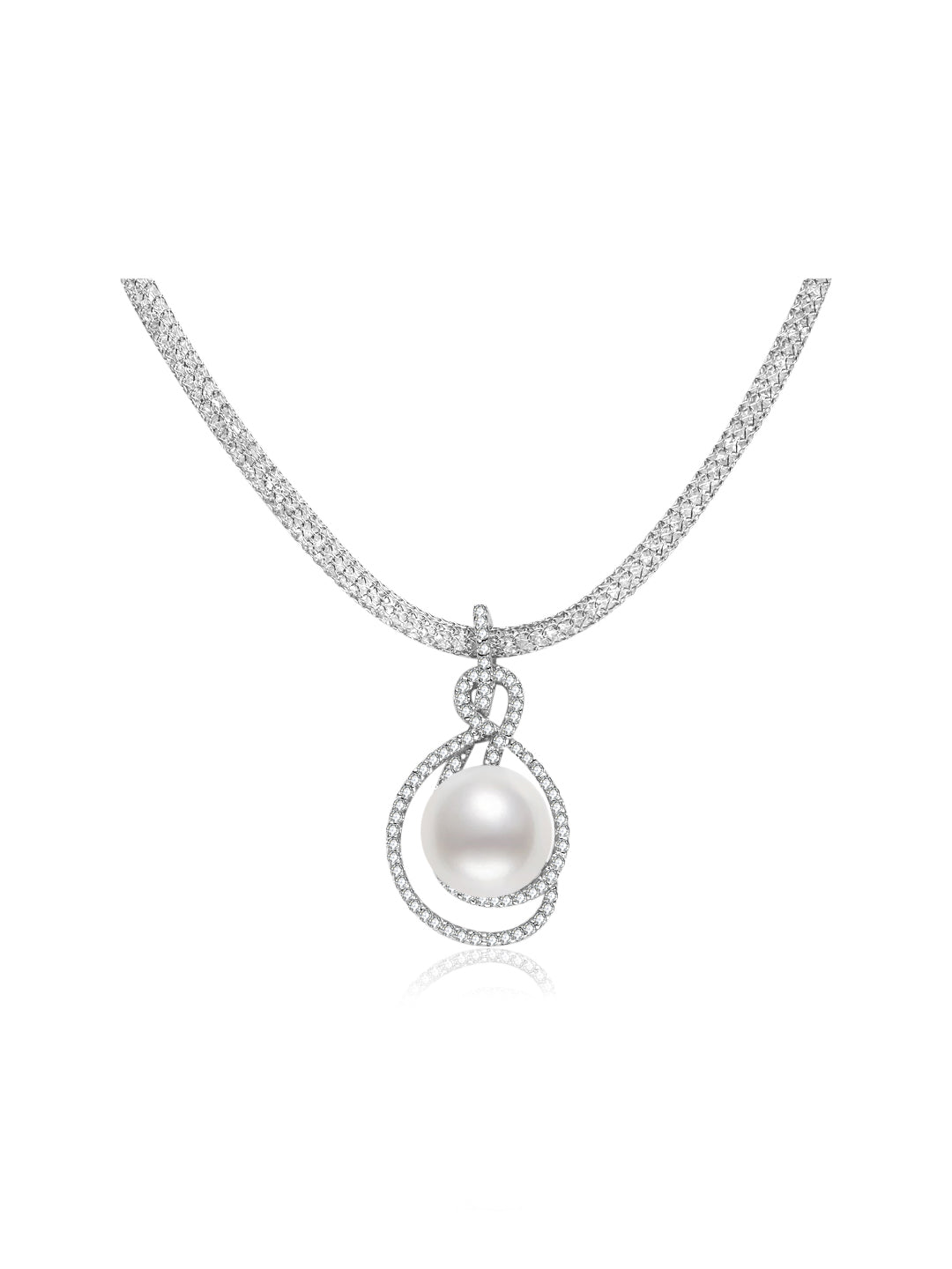 Top Glanz Südsee Weiße Perlenkette WN00909