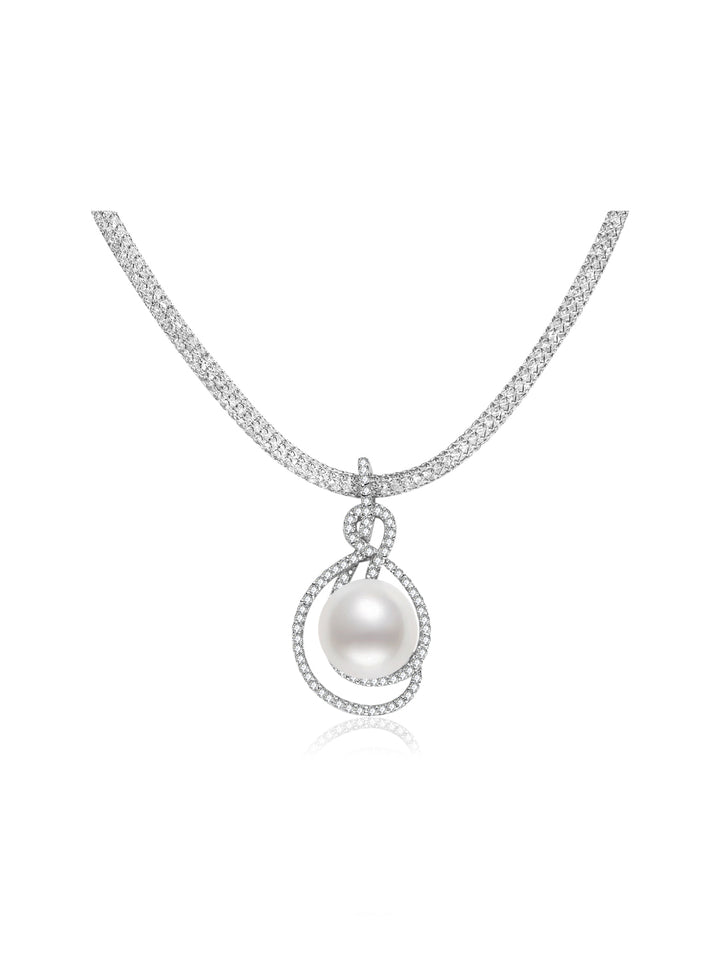 Top Glanz Südsee Weiße Perlenkette WN00909