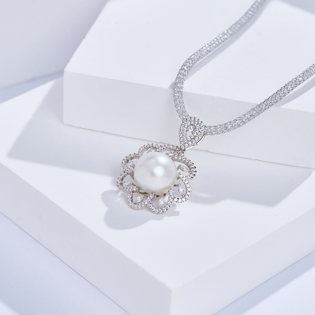 최상급 광택 남양 진주 목걸이 WN00910