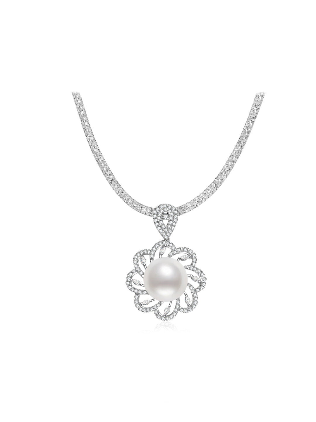 Collana con Perle Bianche South Sea di Massima Lucentezza WN00910