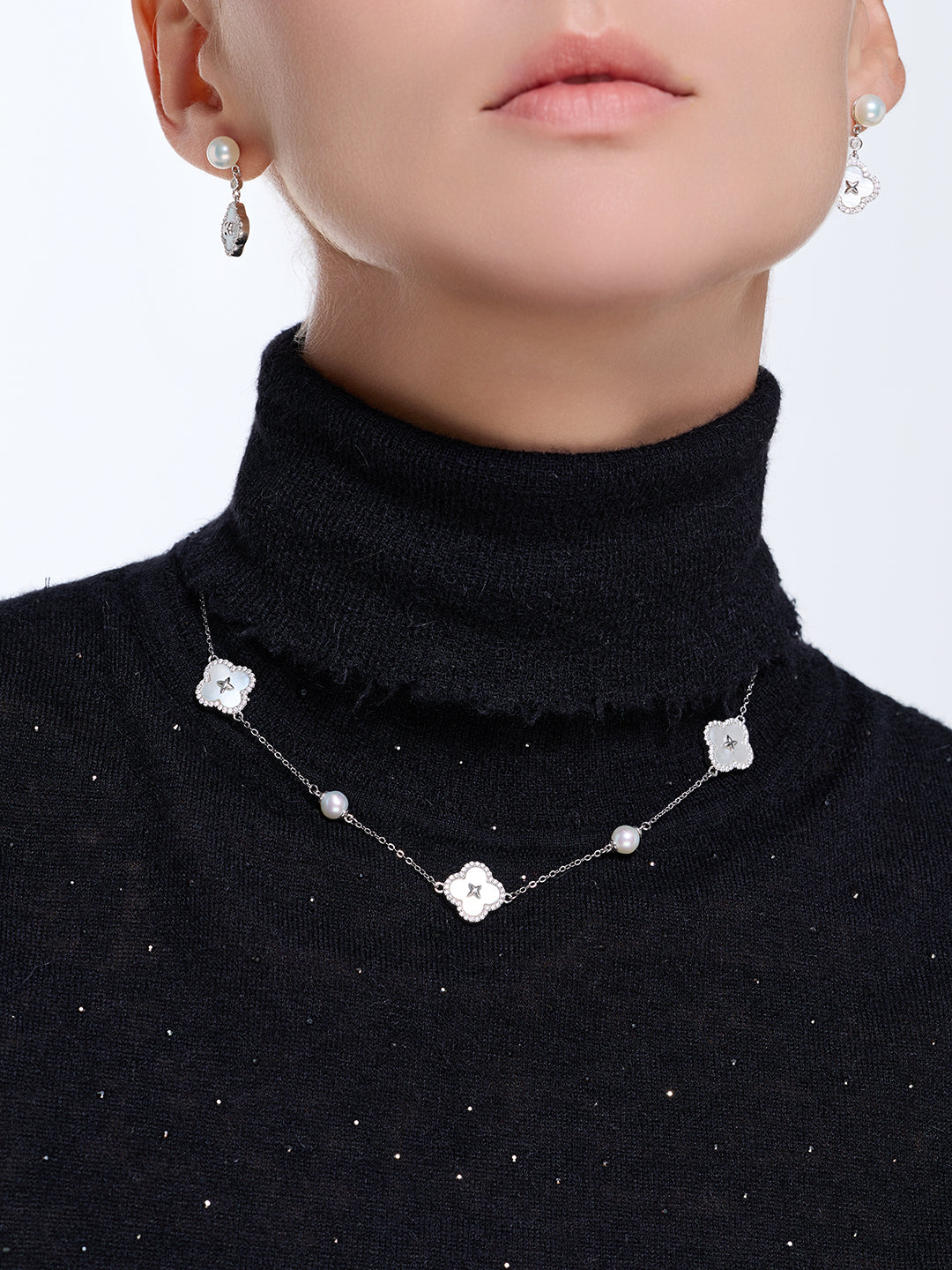 Rantai Leher Mutiara Air Tawar Top Lustre WN00916 | PERANAKAN