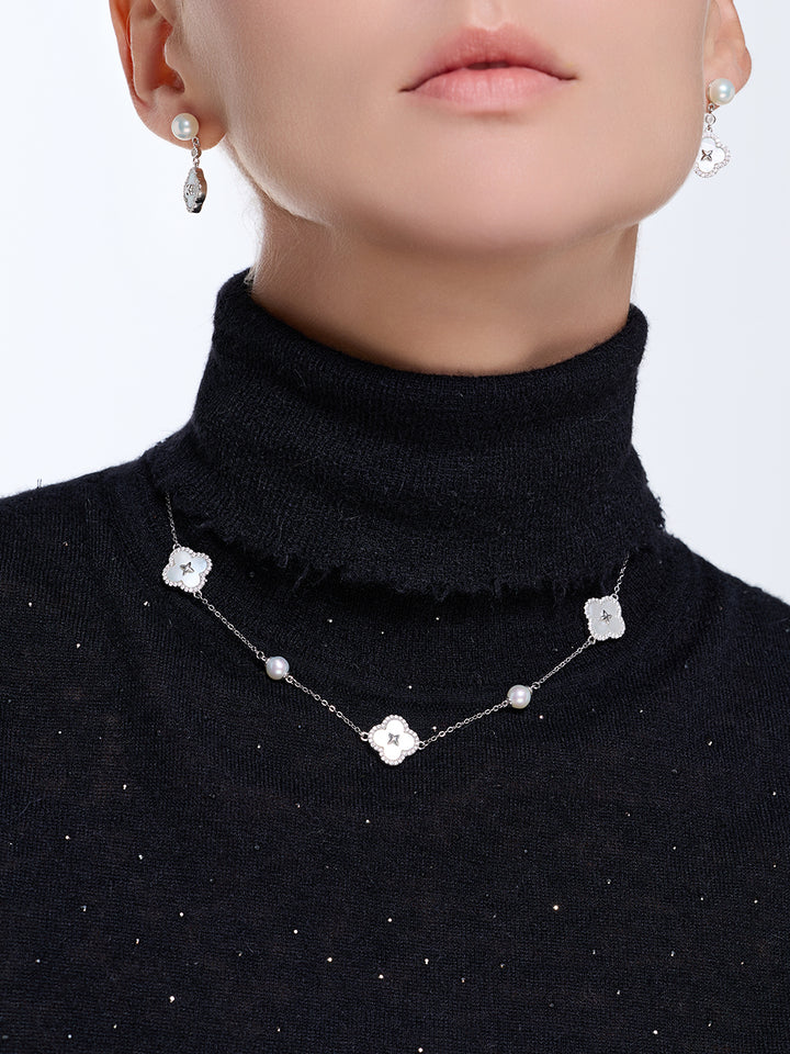 Rantai Leher Mutiara Air Tawar Top Lustre WN00916 | PERANAKAN