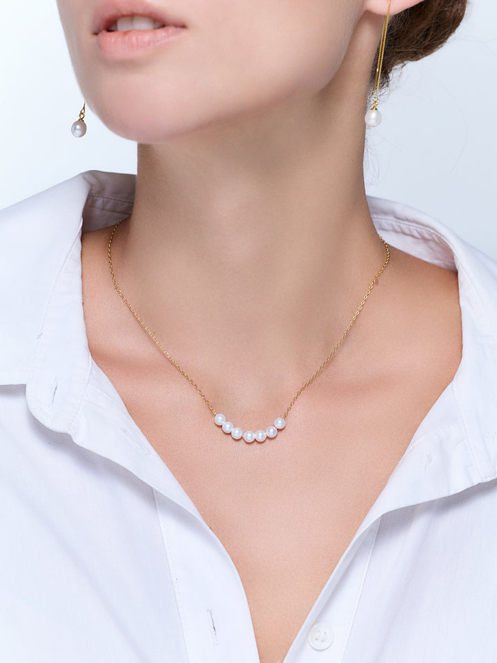 Elegante Perlenkette aus Süßwasserperlen WN00938 | RHYTHM