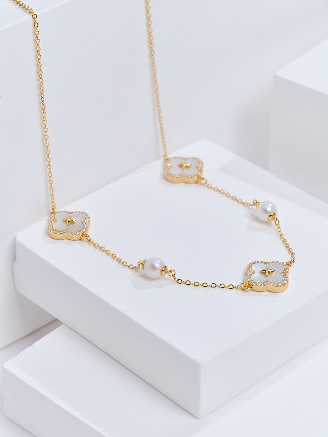 Rantai Leher Mutiara Air Tawar Top Lustre WN00946 | PERANAKAN