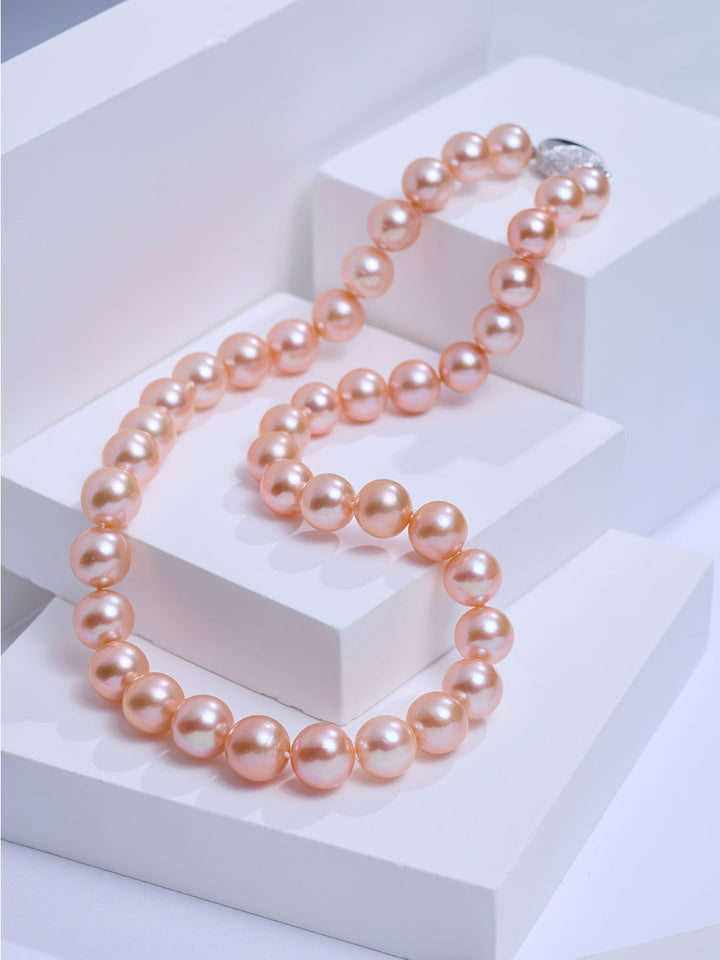Top Grade Edison Pink Pearl Necklace WN00982