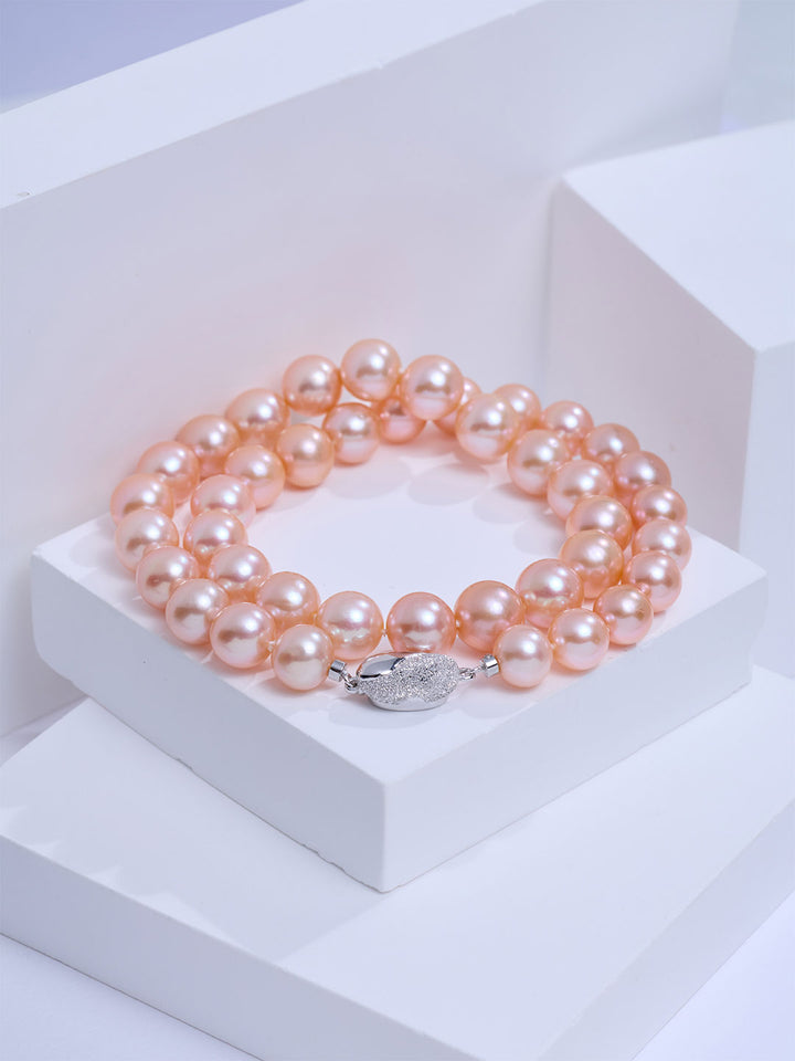 Top Grade Edison Pink Pearl Necklace WN00982