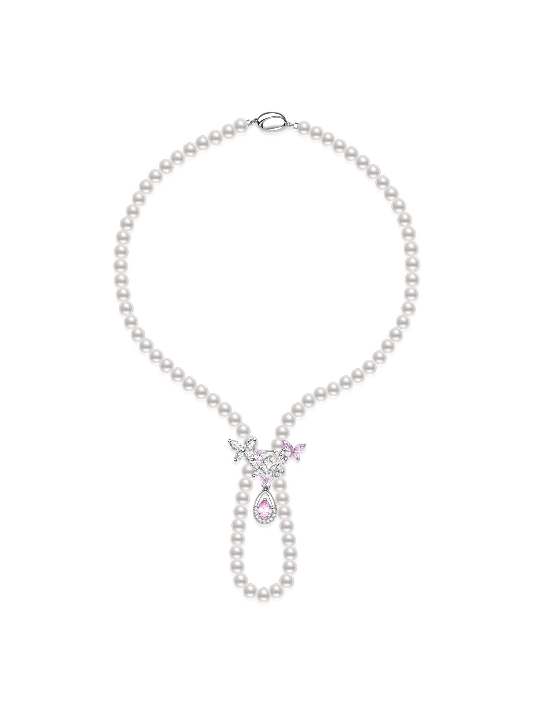Collier de perles d’eau douce au lustre supérieur WN00996 | PAPILLON