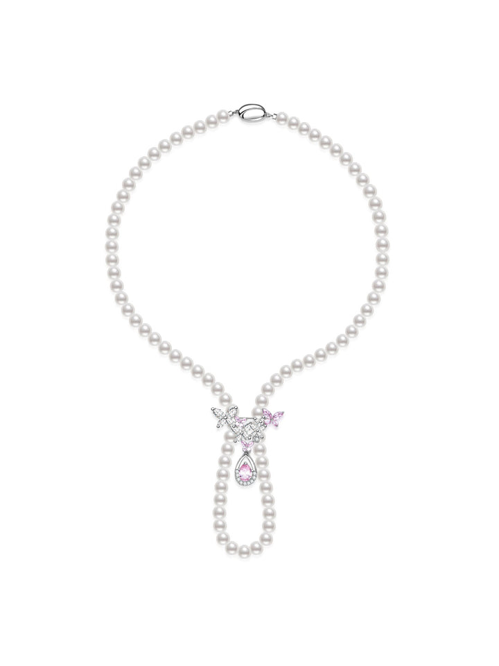 Collier de perles d’eau douce au lustre supérieur WN00996 | PAPILLON