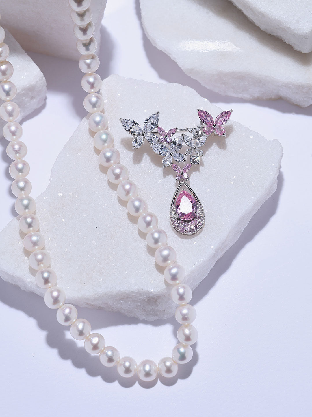 Collier de perles d’eau douce au lustre supérieur WN00996 | PAPILLON