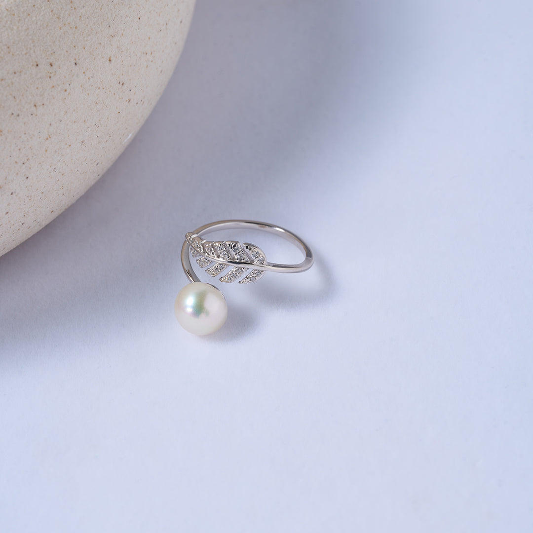 Bague élégante en perles d'eau douce WR00029 | JARDINS