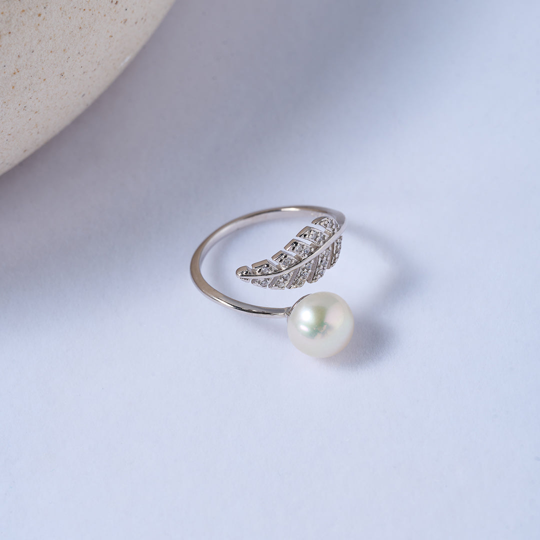 Bague élégante en perles d'eau douce WR00029 | JARDINS