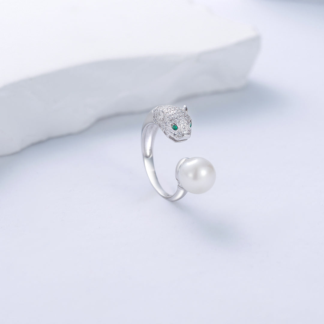 Leopard Freshwater Pearl Ring WR00038 | SAFARI - PEARLY LUSTRE