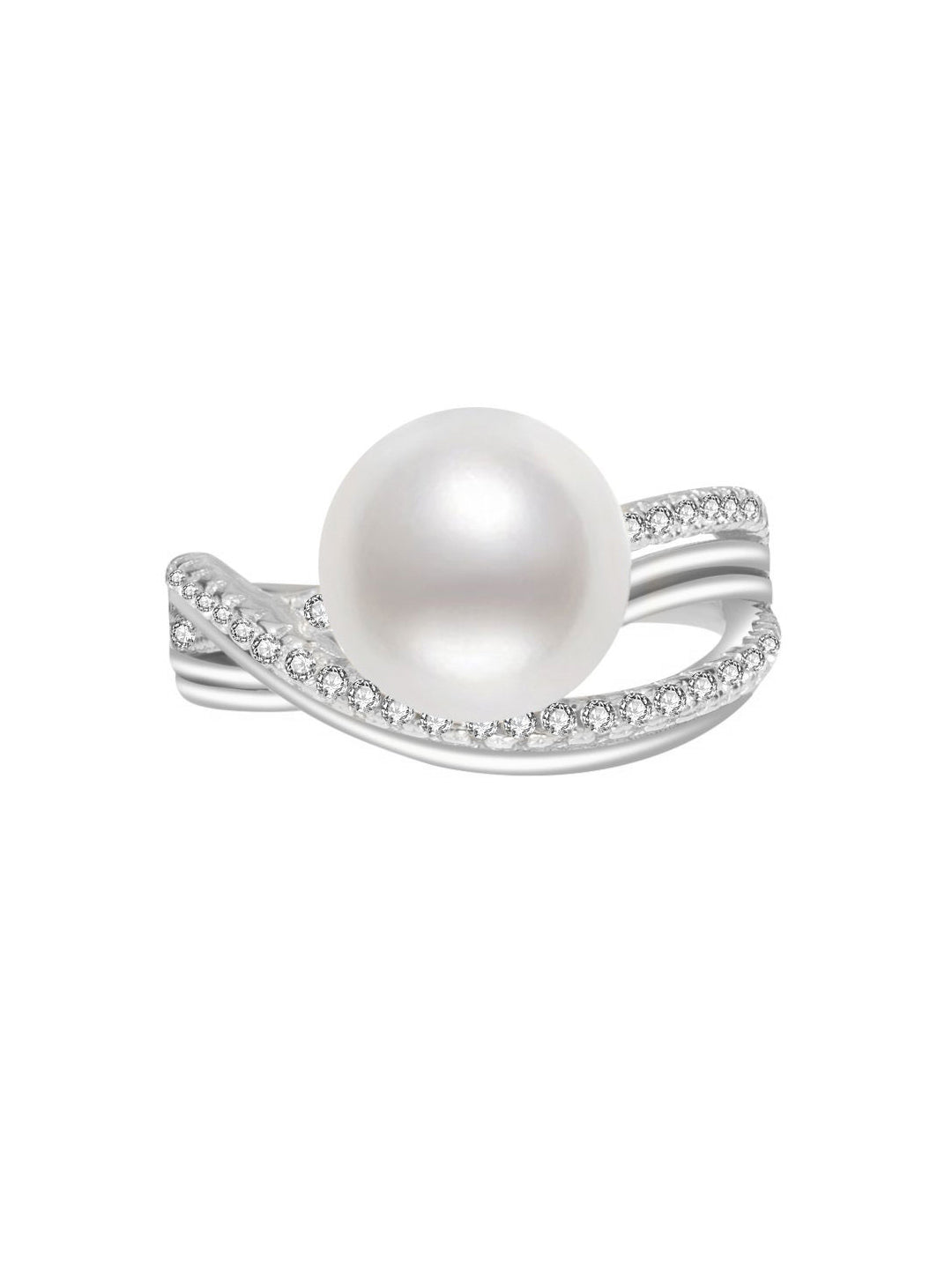 Anillo elegante de perla de agua dulce WR00070 | MARINA BAY