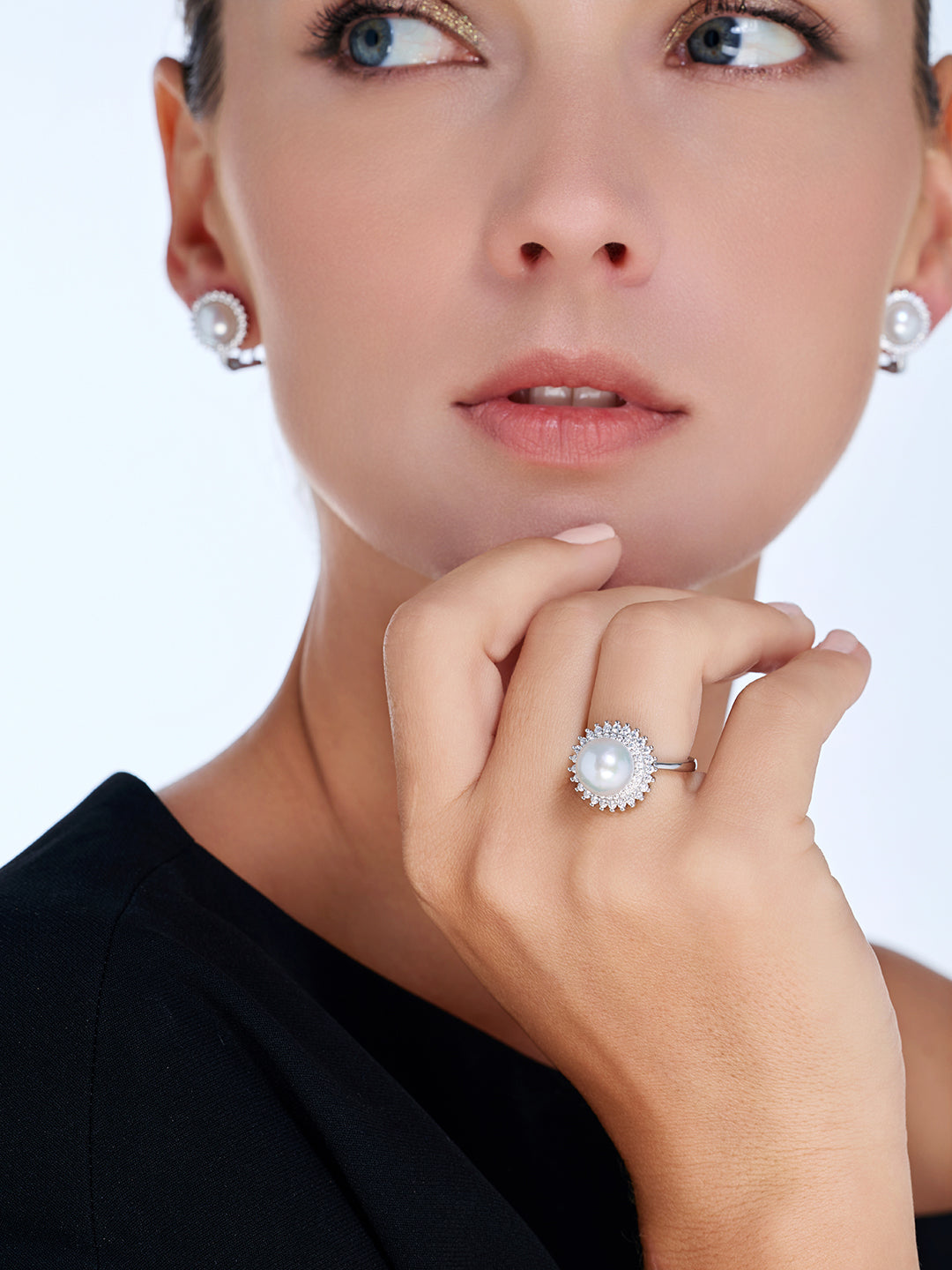 Elegante anello con perla Edison d&
