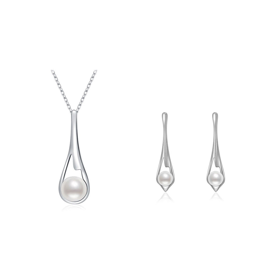 Freshwater Pearl Jewelry Set WS00103 | FLUID - PEARLY LUSTRE