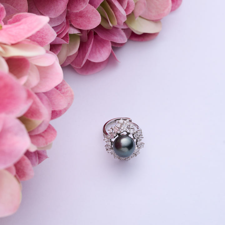 Elegant Tahitian Saltwater Pearl Ring WR00116