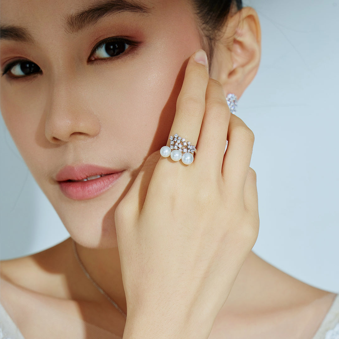 Elegant Freshwater Pearl Ring WR00126 | CELESTE