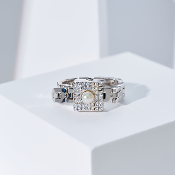 Anello di perle d'acqua dolce di prima qualità WR00144 | COLLEGARE