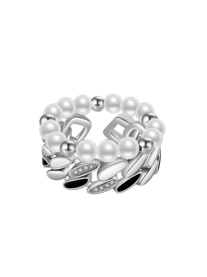 Bague duo de perles d'eau douce New Yorker WR00151 | Match de mélanger