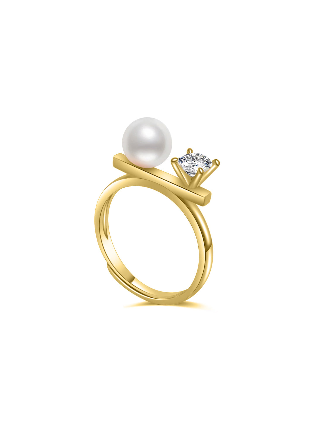 Anello con perla d'acqua dolce newyorkese WR00158
