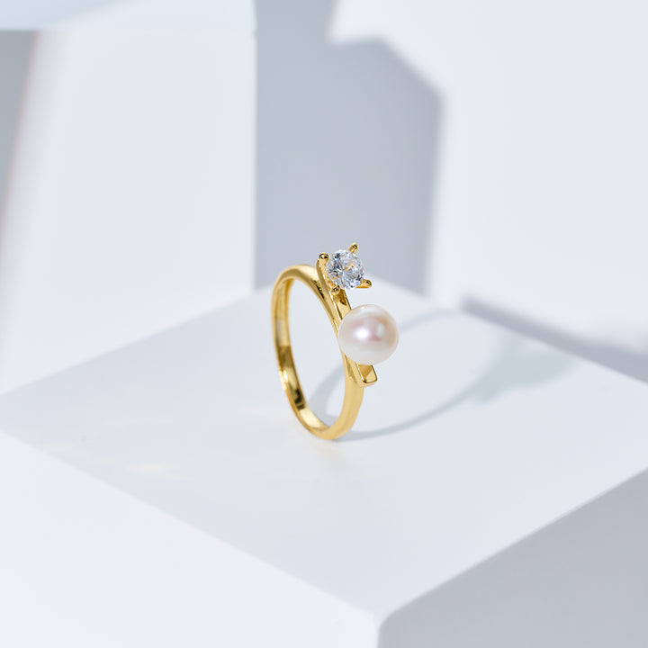 Bague New Yorker en perles d'eau douce WR00158