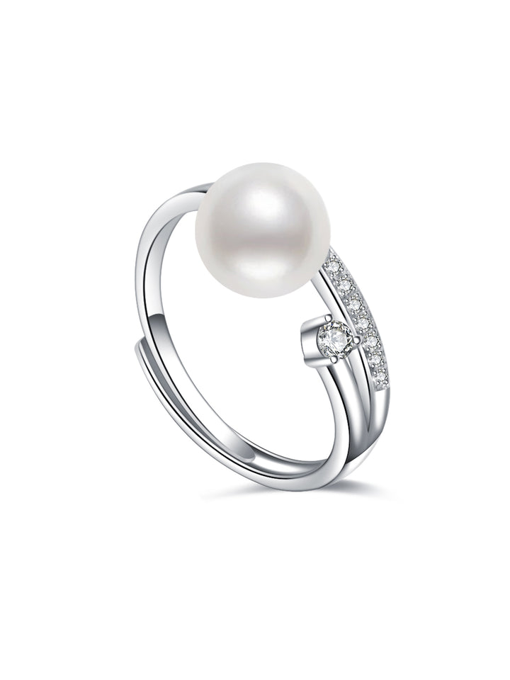 Anello con perla d'acqua dolce di alta qualità WR00198