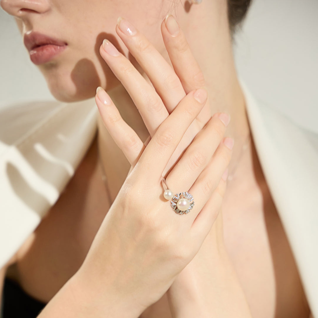 Top Grade Freshwater Pearl Rings WR00209 | GARDENS - PEARLY LUSTRE