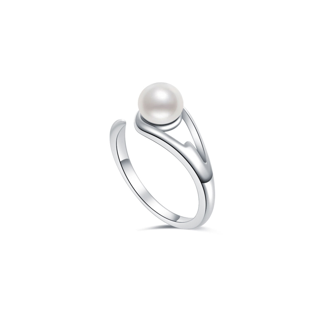 Freshwater pearl ring 2025 white gold