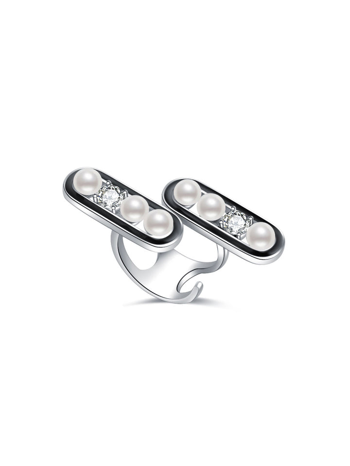 Bague en perles d'eau douce de qualité supérieure WR00222 | DÉCO