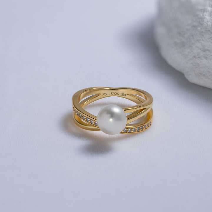 Freshwater Pearl Ring WR00227 | Link - PEARLY LUSTRE
