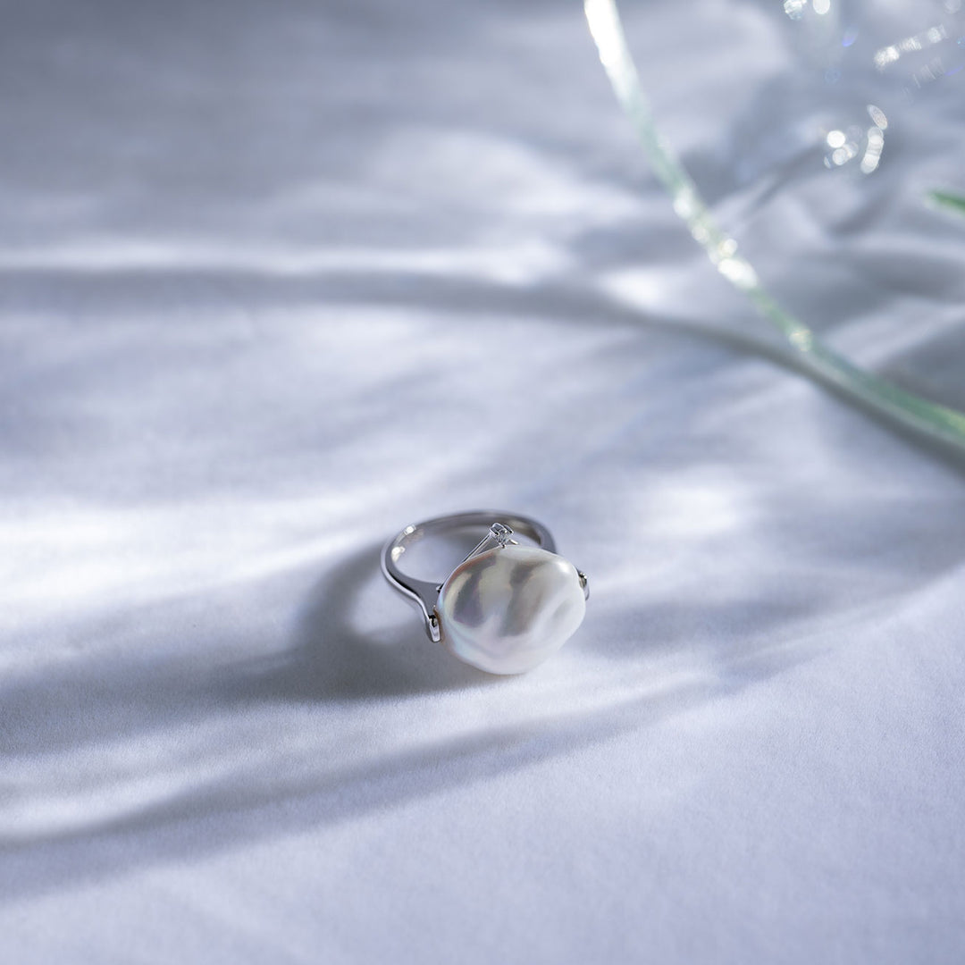 Baroque Freshwater Pearl Ring WR00231 - PEARLY LUSTRE