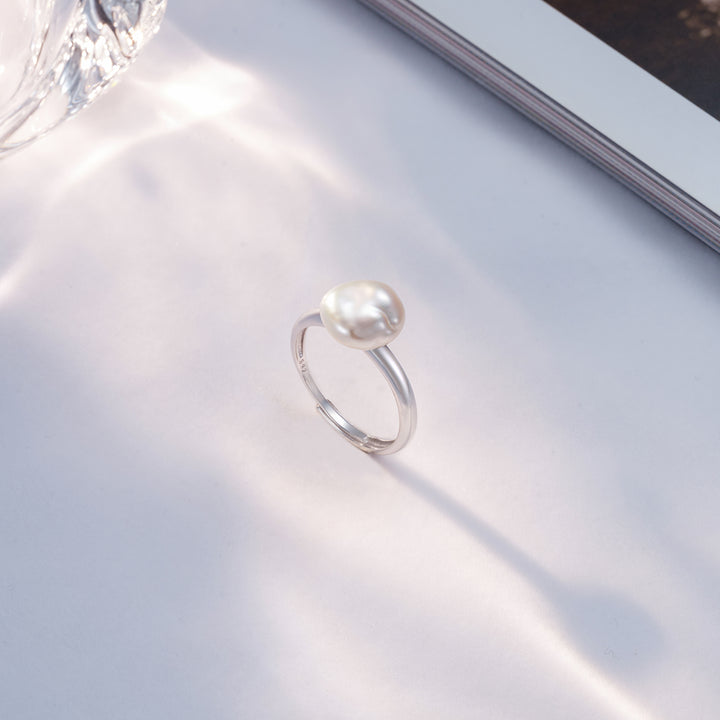 Baroque Freshwater Pearl Ring WR00234 | Stone - PEARLY LUSTRE