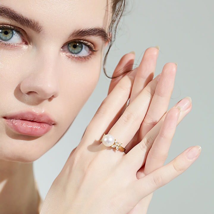 Top Grade Freshwater Pearl Ring WR00243 | EVERLEAF - PEARLY LUSTRE