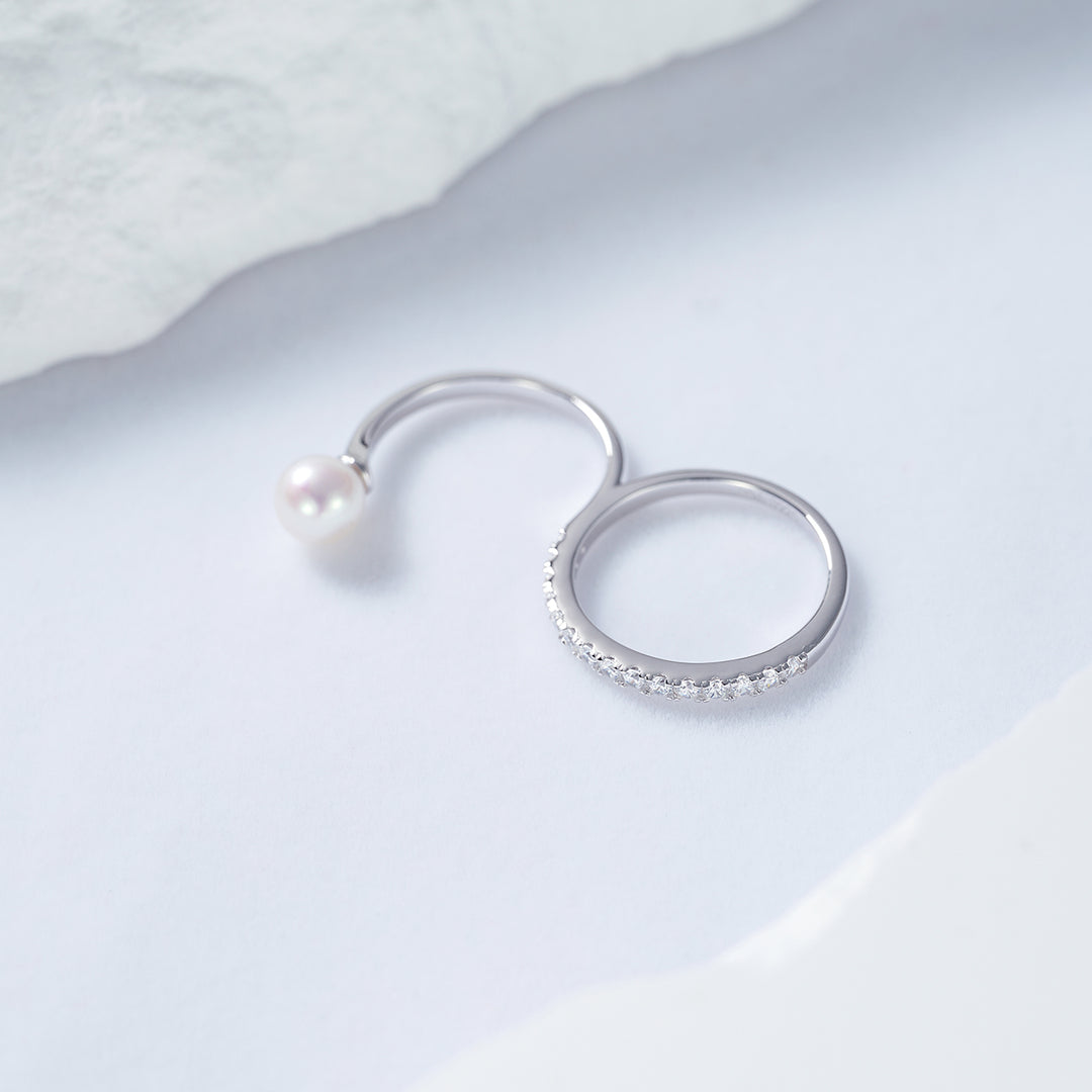 Top Grade Freshwater Pearl Ring WR00245 - PEARLY LUSTRE