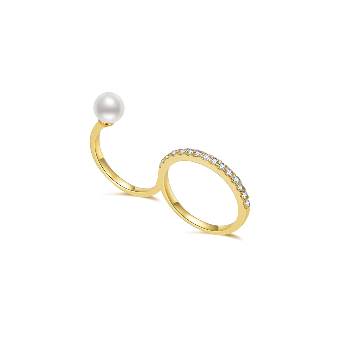Top Grading Freshwater Pearl Ring WR00246 - PEARLY LUSTRE