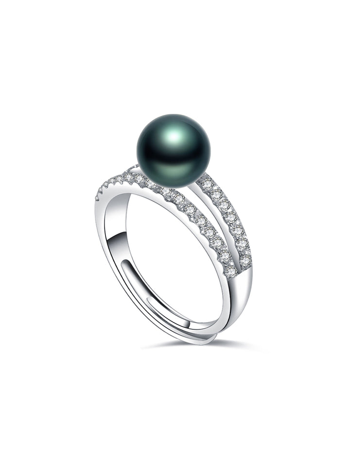 Anillo de perla de Tahití de New Yorker WR00250
