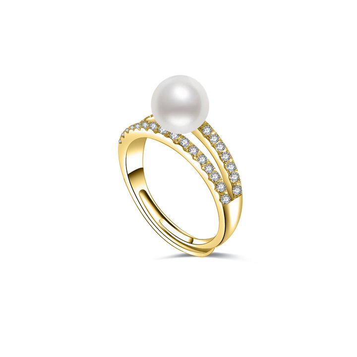 New Yorker Freshwater Pearl Ring WR00253 - PEARLY LUSTRE